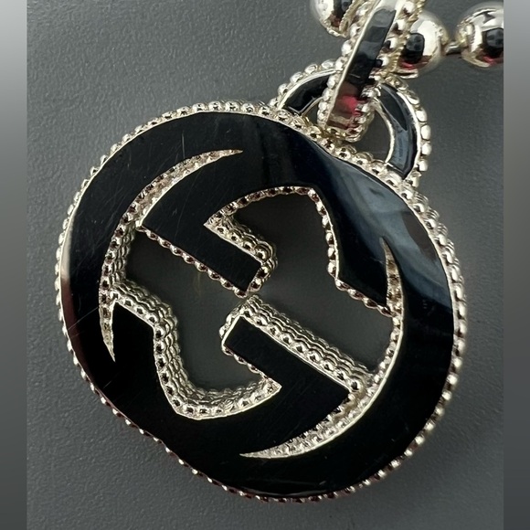Authentic GUCCI Sterling Silver Double G Pendant Necklace - Picture 13 of 16